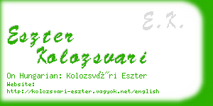 eszter kolozsvari business card